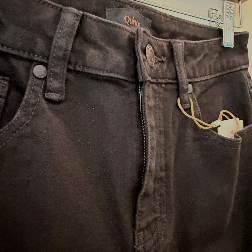 Quince Bella Stretch Wide Leg Jeans Denim Date Trip Vaca Black 26 Regular NWT - Picture 4 of 13